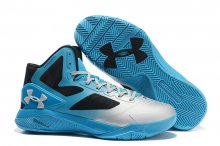 UA ClutchFit™ Drive II Basketball Shoes Sliver-Blue Black