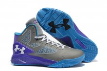 UA ClutchFit™ Drive II Basketball Shoes Grey Blue/Purple