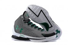 UA Curry One Basketball Shoes Black/Grey/Green