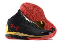 UA Curry One Basketball Shoes Black/Red/Gold