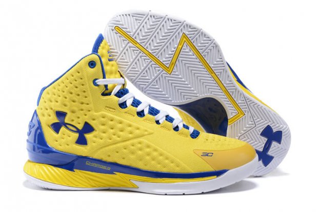 UA Curry One Basketball Shoes Yellow/Blue