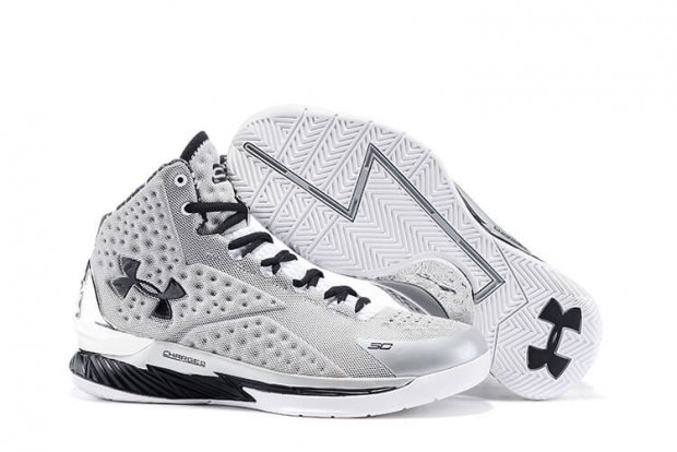 UA Curry One Basketball Shoes Sliver/Grey/Black