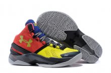 UA Curry Two Basketball Shoes Yellow/Red Gold Black/Grey