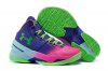 UA Curry Two Basketball Shoes Pink/Navy/Green