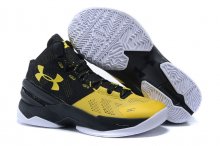 UA Curry Two Basketball Shoes Yellow/Black White