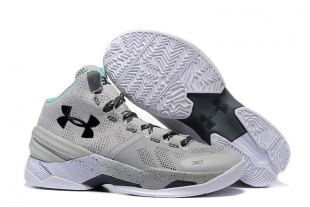 UA Curry Two Basketball Shoes Grey/Black