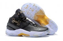 UA Curry Two Basketball Shoes Black/Gold White