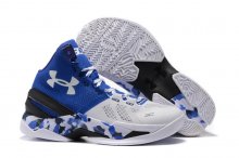 UA Curry Two Basketball Shoes Sliver/Blue/Black