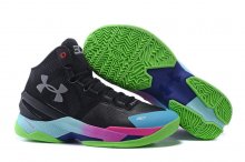 UA Curry Two Basketball Shoes Black/Sliver Multi