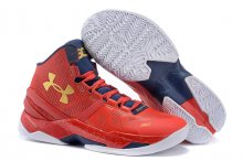 UA Curry Two Basketball Shoes Red/Gold/Navy