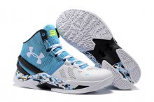 UA Curry Two Basketball Shoes Grey/Pale-Blue Black