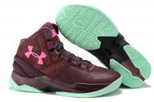UA Curry Two Basketball Shoes Burgundy