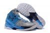 UA Curry Two Basketball Shoes Grey/Blue Navy