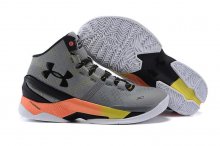 UA Curry Two Basketball Shoes Grey/Black Orange