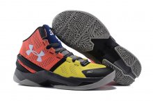 UA Curry Two Basketball Shoes Yellow/Orange Grey/Black