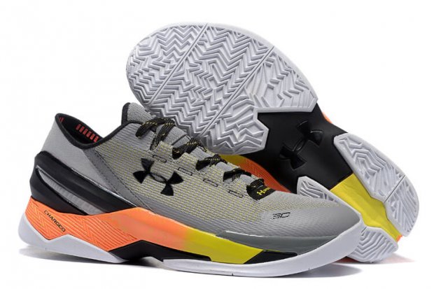 UA Curry Two Low Basketball Shoes Grey/Black