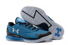 UA Curry One Low Basketball Shoes Blue/Black