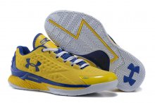 UA Curry One Low Basketball Shoes Yellow/Navy White