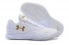 UA Curry One Low Basketball Shoes White/Gold