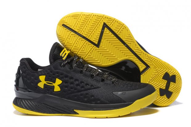 UA Curry One Low Basketball Shoes Black/Yellow
