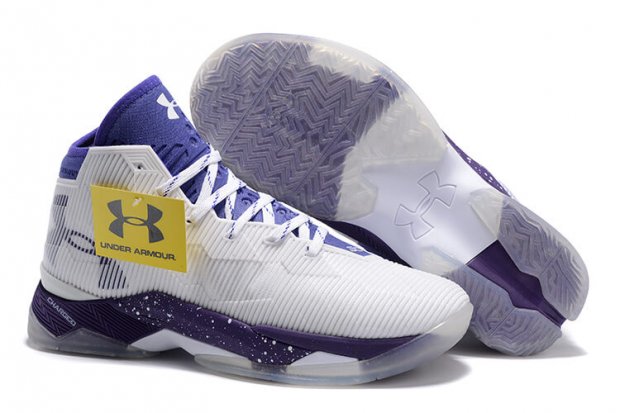 UA Curry 2.5 Basketball Shoes White/Purple