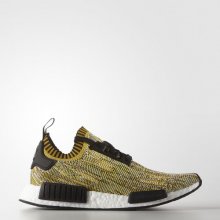 Men's adidas NMD_R1 PRIMEKNIT SHOES Black/St Nomad Yellow