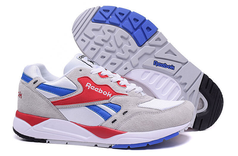 red and blue reebok
